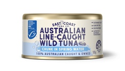 [ECT-TW185] East Coast Tuna Co Australian Line-Caught wild Tuna Chunk in Spring Water 185g