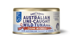 [ECT-TC185] East Coast Tuna Co Australian Line-Caught wild Tuna Chunk in Chilli 185g