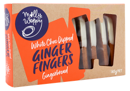 [MW-FGW] Molly Woppy White Choc Dipped Ginger Fingers 165g