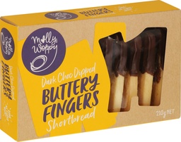 [MW-FSD] Molly Woppy Dark Choc Dipped Buttery Fingers Shortbread 210g