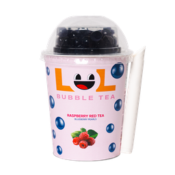 [LOL-RB] LOL Bubble Tea Raspberry Red Tea with Blueberry flavour Popping Bubbles 275ml