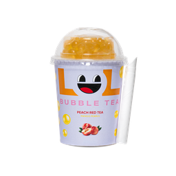 [LOL-PM] LOL Bubble Tea Peach Red Tea with Mango flavour Popping Bubbles 275ml