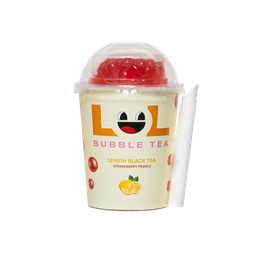 [LOL-LS] LOL Bubble Tea Lemon Black Tea with Strawberry flavour Popping Bubbles 275ml