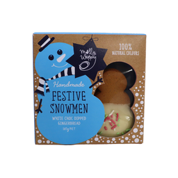 [MW-XGS] Molly Woppy Festive Snowman White Choc Dipped Gingerbread 165g (Pre-order for November)